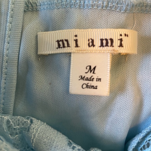 Light Blue Lace Fishtail Dress - Picture 5 of 5